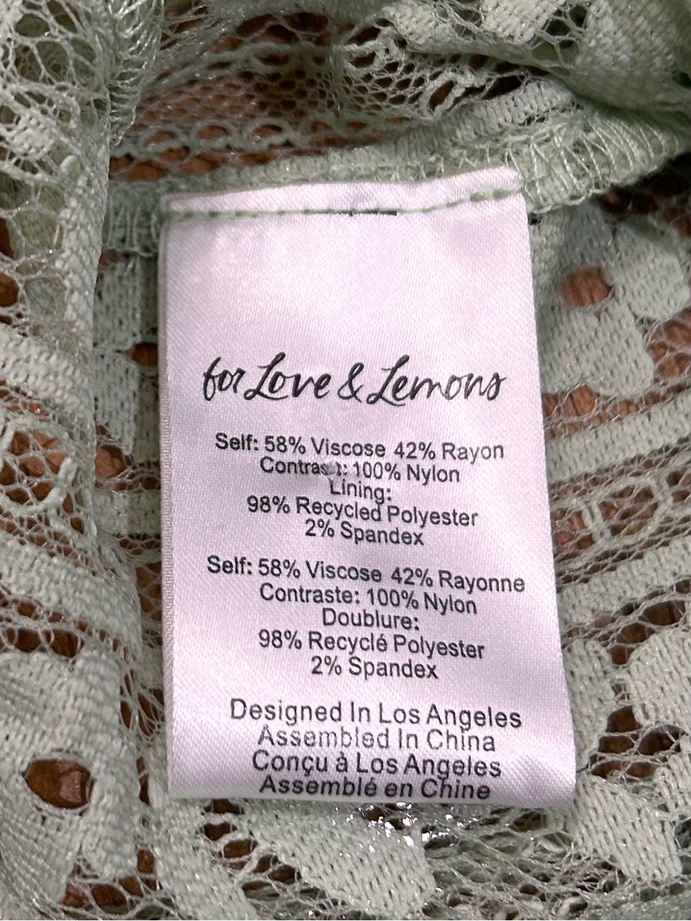 For Love & Lemons Sz L Dress Pia Maxi Green Lace Sleeveless Boho Party Wedding。 - Picture 6 of 10